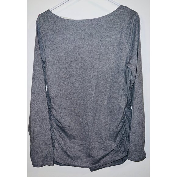 NEW! Isabel Maternity Womens Top Shirt Gray Long Sleeve Target Brand XL Baby - Picture 2 of 3